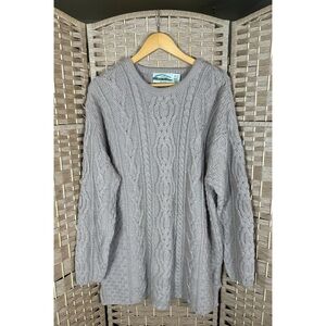 NWT Aran Crafts Ireland 100% Merino Wool Cable Knit Sweater - Size XL